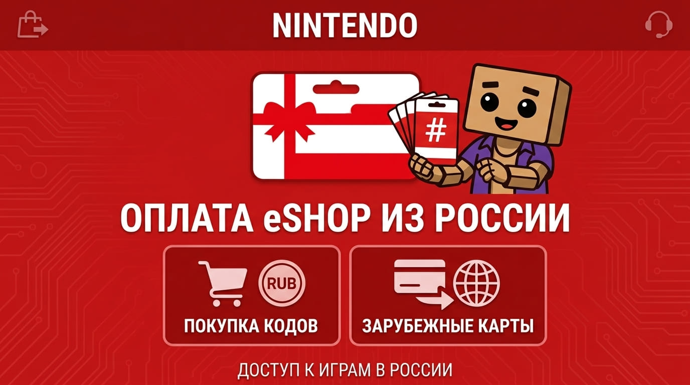 Как пополнить Nintendo eShop и оплатить Nintendo Switch Online из России в 2026 году