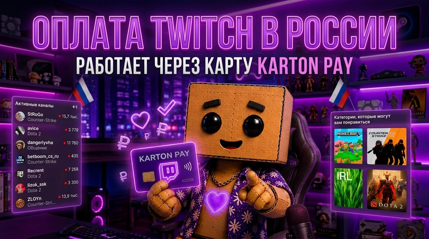 Как оплатить Twitch из России в 2026 году