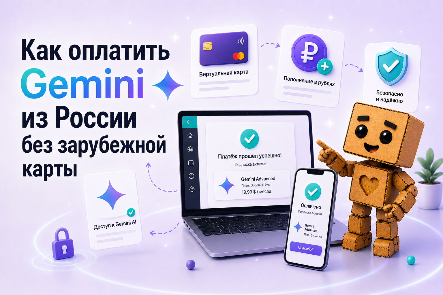Как оплатить Gemini из России без зарубежной карты