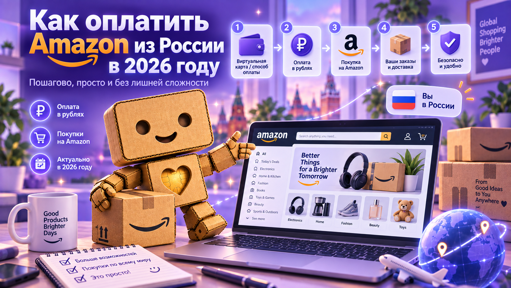 Как оплатить Amazon из России в 2026 году