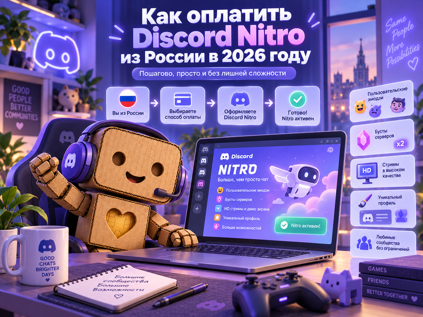 Как оплатить Discord Nitro из России в 2026 году