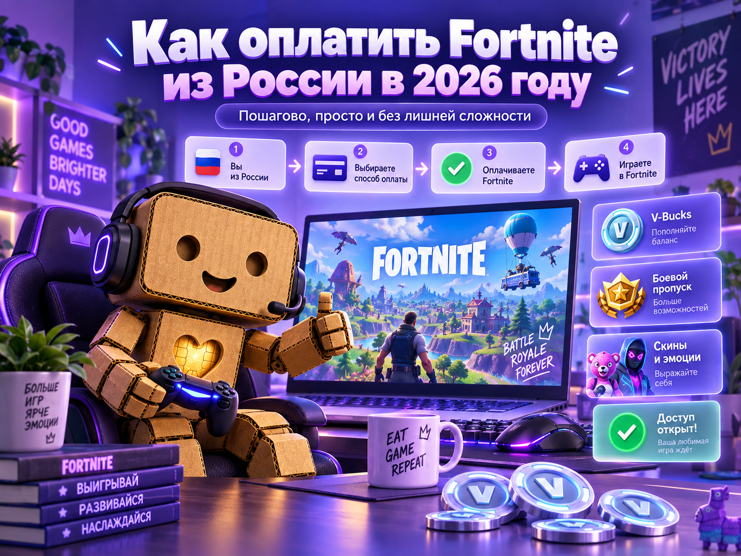 Как оплатить Fortnite из России в 2026 году