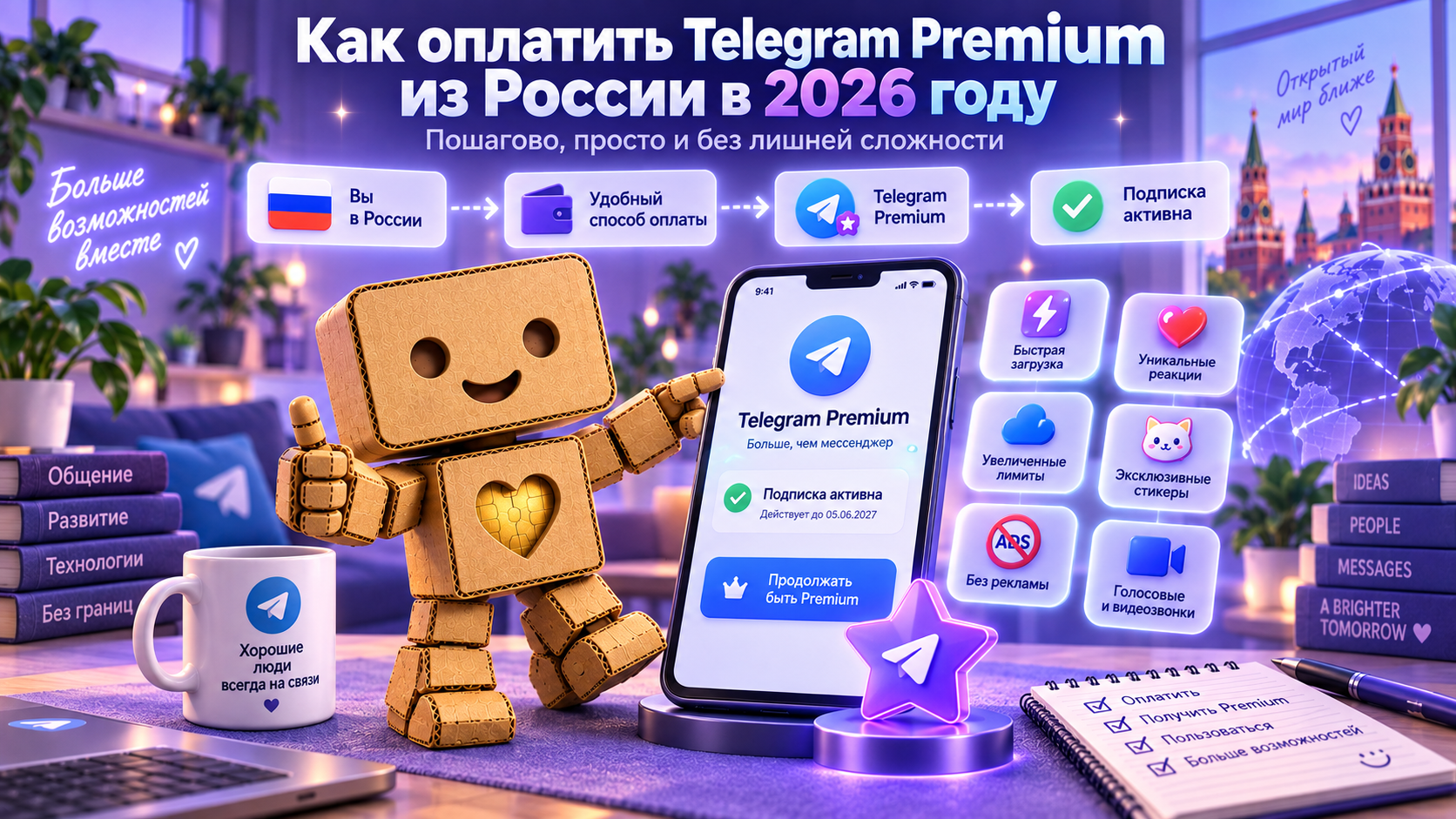 Как оплатить Telegram Premium из России в 2026 году