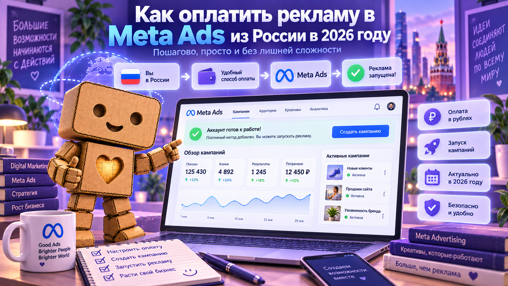 Как оплатить рекламу в Meta Ads из России в 2026 году