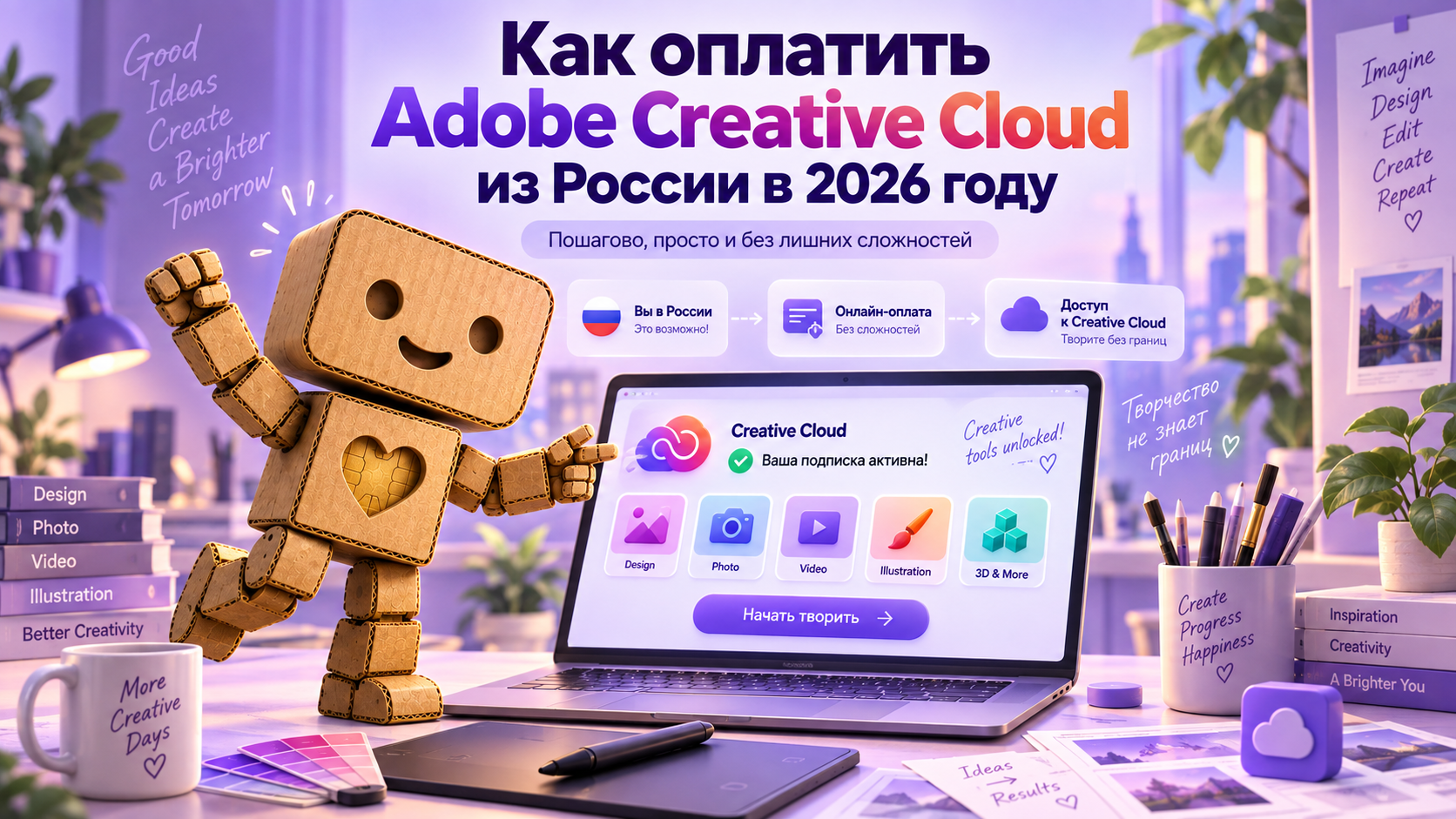 Как оплатить Adobe Creative Cloud из России в 2026 году